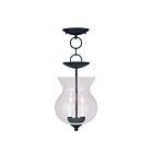Livex Lighting 4392-04 Legacy 2-Lights 120W Black Convertible Semi-Flush Mount or Pendant