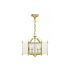 Livex Lighting 4398-02 Livingston 4-Lights 240W Polished Brass Convertible Semi-Flush Mount or Pendant