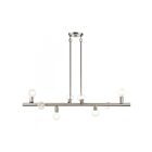 Livex Lighting 45869-04 Bannister 8-Lights 480W Black with Brushed Nickel Accents Chandelier