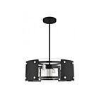 Livex Lighting 45995-04 Barcelona 6-Lights 350W Black with Brushed Nickel Accents Pendant