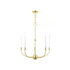 Livex Lighting 46065-12 Clairmont 5-Lights 300W Satin Brass Chandelier
