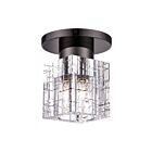 Livex Lighting Rotterdam 46180-46 1-Light 60W Black Chrome Semi Flush Mount