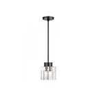 Livex Lighting Rotterdam 46181-46 1-Light 60W Black Chrome Semi Flush Mount