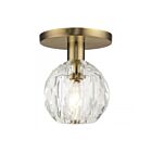 Livex Lighting 46320-08 1-Light 60W Natural Brass Semi Flush Mount