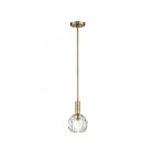 Livex Lighting 46321-08 1-Light 60W Natural Brass Pendant