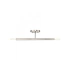 Livex Lighting Monaco 46842-91 2-Lights 120W Brushed Nickel Semi Flush Mount