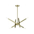 Livex Lighting 46844-46 Monaco 8-Lights 480W Black Chrome Chandelier