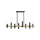 Livex Lighting 46868-07 8-Lights 480W Bronze and Antique Brass Chandelier