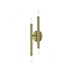 Livex Lighting Monaco 46982-01 240W 4-Lights Antique Brass Wall Sconce