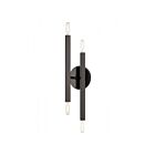 Livex Lighting Monaco 46982-46 240W 4-Lights Black Chrome Wall Sconce