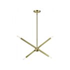 Livex Lighting 46983-01 Monaco 4-Lights 240W Antique Brass Chandelier