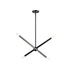 Livex Lighting 46983-46 Monaco 4-Lights 240W Black Chrome Chandelier