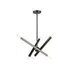Livex Lighting 46984-46 Monaco 6-Lights 360W Black Chrome Chandelier