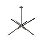 Livex Lighting 46987-46 Monaco 8-Lights 480W Black Chrome Chandelier