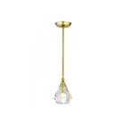 Livex Lighting 47071-08 Brussels 1-Light 60W Natural Brass Pendant