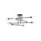 Livex Lighting 47179-04 8-Lights 320W Black and Brushed Nickel Semi Flush Mount