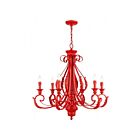 Livex Lighting 49066-72 Valencia 6-Lights 360W Shiny Red Chandelier