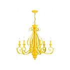 Livex Lighting 49066-82 Valencia 6-Lights 360W Shiny Yellow Chandelier