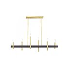 Livex Lighting 49336-12 6-Lights 360W Satin Brass and Bronze Chandelier