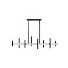 Livex Lighting 49338-04 8-Lights 480W Black and Brushed Nickel Chandelier