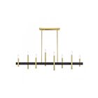 Livex Lighting 49338-12 8-Lights 480W Satin Brass and Bronze Chandelier