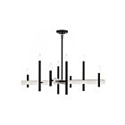 Livex Lighting 49347-04 8-Lights 480W Black and Brushed Nickel Chandelier