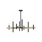 Livex Lighting 49347-07 8-Lights 480W Bronze and Antique Brass Chandelier