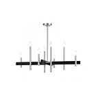 Livex Lighting 49347-91 8-Lights 480W Brushed Nickel and Black Chandelier