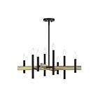 Livex Lighting 49348-07 8-Lights 480W Bronze and Antique Brass Chandelier