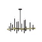 Livex Lighting 49349-07 12-Lights 720W Bronze and Antique Brass Chandelier