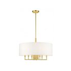 Livex Lighting 49376-12 Meridian 7-Lights Satin Brass Pendant