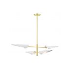 Livex Lighting 49494-12 Capistrano 4-Lights 240W Satin Brass Pendant