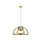Livex Lighting 49645-01 Stoneridge 5-Lights 300W Antique Brass with Satin Brass Accents Pendant