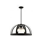 Livex Lighting 49645-14 Stoneridge 5-Lights 300W Textured Black with Brushed Nickel Accents Pendant