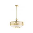 Livex Lighting 49866-33 Calinda 7-Lights Soft Gold Convertible Pendant