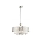 Livex Lighting 49866-91 Calinda 7-Lights Brushed Nickel Convertible Pendant