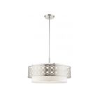 Livex Lighting 49870-91 Calinda 5-Lights 300W Brushed Nickel Pendant
