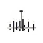 Livex Lighting 49996-04 8-Lights 480W Black and Brushed Nickel Chandelier