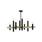 Livex Lighting 49996-07 8-Lights 480W Bronze and Antique Brass Chandelier