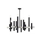 Livex Lighting 49997-04 12-Lights 720W Black and Brushed Nickel Chandelier