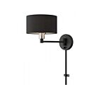 Livex Lighting Bainbridge 50270-04 60W 1-Light Black with Brushed Nickel Accents Wall Sconce