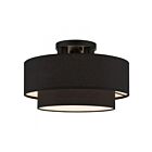 Livex Lighting Bainbridge 50272-04 3-Lights 120W Black Semi Flush Mount