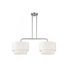 Livex Lighting 50302-91 2-Lights 120W Brushed Nickel Chandelier