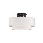 Livex Lighting 50305-07 3-Lights 120W Bronze Semi Flush Mount