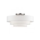 Livex Lighting 50309-91 5-Lights 200W Brushed Nickel Semi Flush Mount