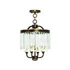 Livex Lighting 50543-64 Ashton 4-Lights 240W Hand Applied Palacial Bronze Convertible Semi Flush Mount or Chandelier