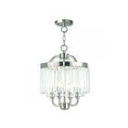 Livex Lighting 50543-91 Ashton 4-Lights 240W Brushed Nickel Convertible Semi Flush Mount or Chandelier