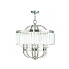 Livex Lighting 50546-91 Ashton 6-Lights 360W Brushed Nickel Chandelier