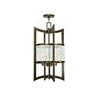 Livex Lighting 50567-64 Grammercy 4-Lights 240W Hand Painted Palacial Bronze Pendant