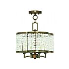 Livex Lighting 50574-64 Grammercy 4-Lights 240W Hand Applied Palacial Bronze Convertible Semi Flush Mount or Chandelier